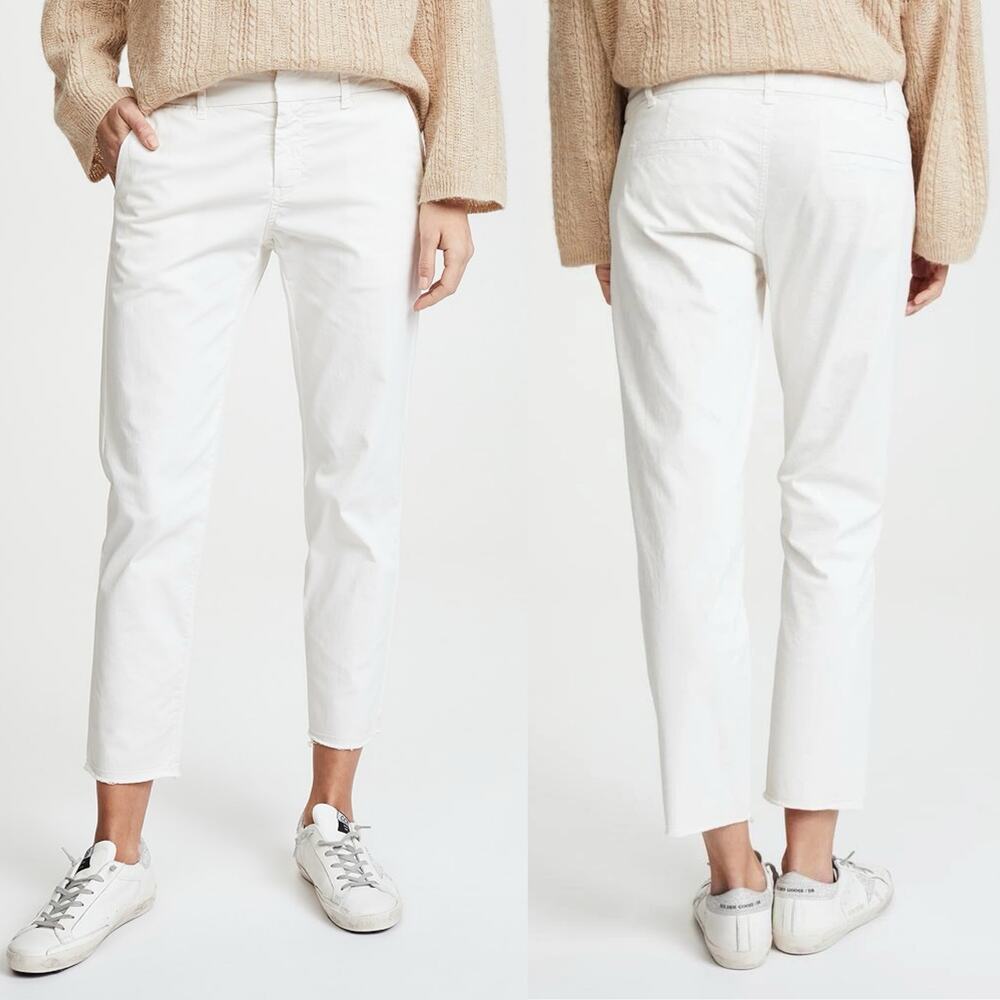 Nili Lotan East Hampton Twill Pants Eggshell White